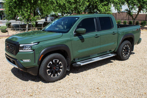 Raptor Series 1707-0589 - 6 In OEM Style Slide Track Running Boards Brushed Aluminum 05-24 Nissan Frontier Crew Cab