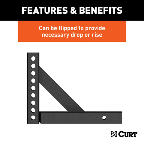 CURT 17121 Weight Distribution Shank (2 Shank, 6 Drop, 10-1/4 Rise)
