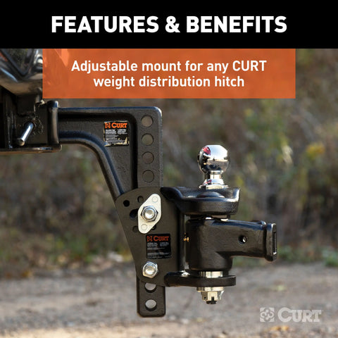 CURT 17132 - Weight Distribution Shank (2-1/2in. 8in. Drop)