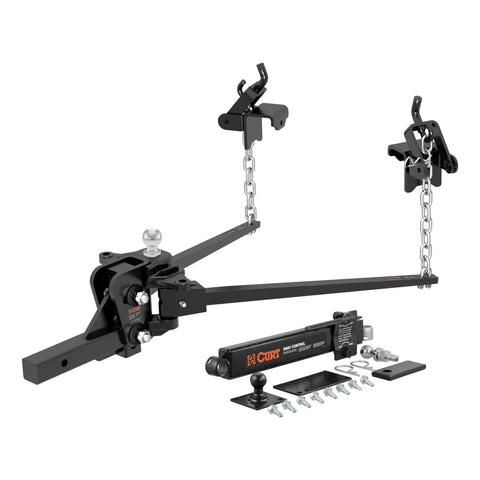 CURT 17322 Short Trunnion Bar Weight Distribution Hitch with Sway Control (8-10K, 28-3/8")