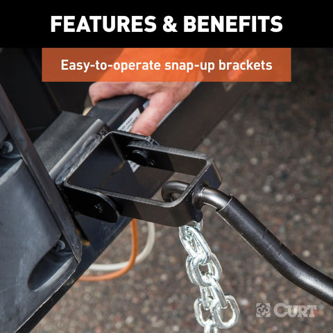 CURT 17333 Short Trunnion Bar Weight Distribution Hitch, Up to 15K, 2-Inch Shank