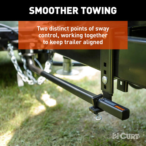 CURT 17601 TruTrack 2P Weight Distribution Hitch with 2x Sway Control, 8-10K