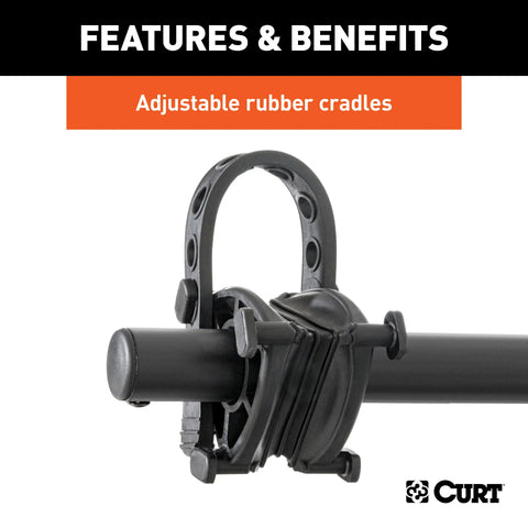 CURT 18030 Extendable Hitch-Mounted Bike Rack (2 or 4 Bikes, 1-1/4 2 Shank)