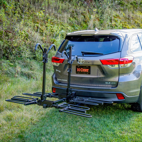 CURT 18087 Tray-Style Hitch-Mounted Bike Rack (4 Bikes, 2 Shank)