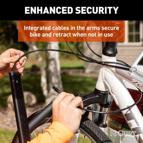 CURT 18088 Aluminum Tray-Style Hitch-Mounted Bike Rack (2 Bikes, 2 Shank)