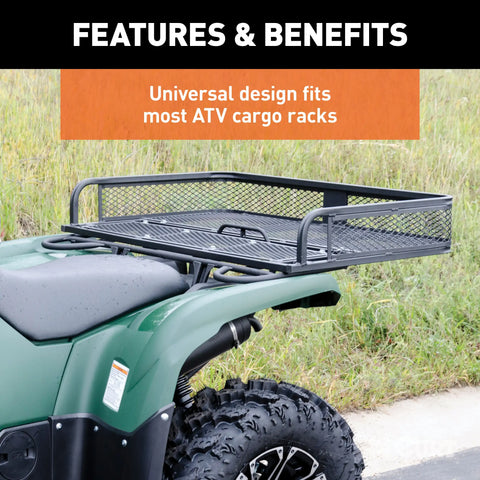 CURT 18101 41 x 26-Inch Universal ATV Cargo Carrier, Black Steel