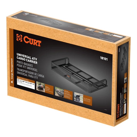 CURT 18101 41 x 26-Inch Universal ATV Cargo Carrier, Black Steel