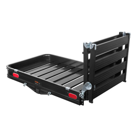 CURT 18112 50"x30" Aluminum Hitch Cargo Carrier with Ramp