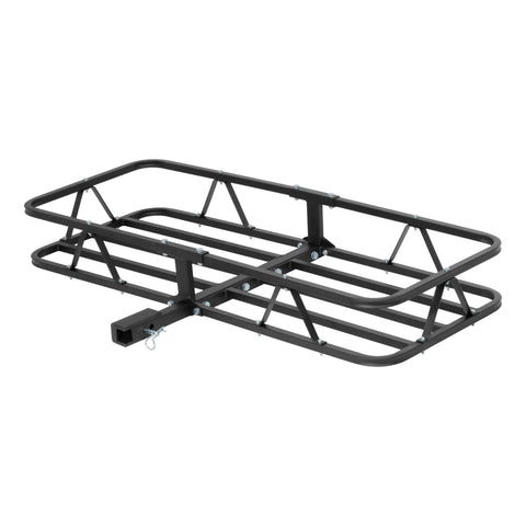 CURT 18145 - 48in. x 20in. Black Steel Basket Cargo Carrier (1-1/4in. 2in. Adapter 500 lbs.