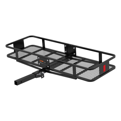 CURT 18151 60 x 20 Black Steel Basket Cargo Carrier (Folding 2 Shank, 500 lbs.)