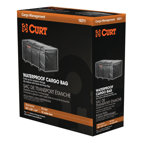 CURT 18211 56 x 22 21 Weather-Resistant Vinyl Cargo Bag