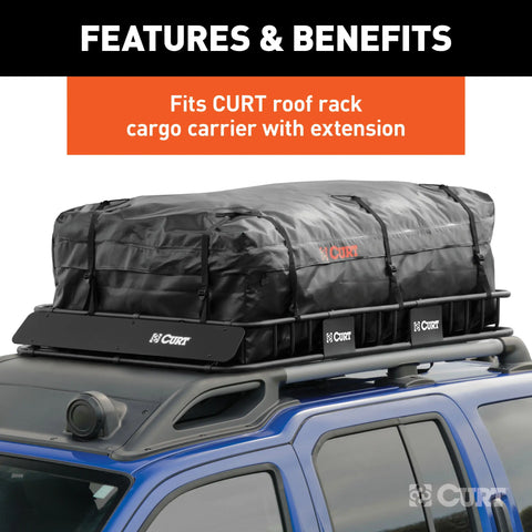 CURT 18221 59 x 34 21 Weather-Resistant Vinyl Roof Rack Cargo Bag