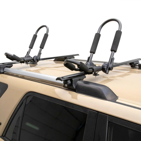 CURT 18320 Fully Adjustable Aluminum Universal Kayak Roof Rack Carrier, 2-Pack