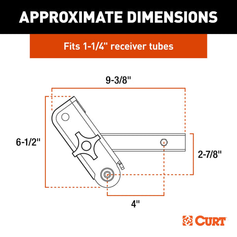 CURT 18401 ActiveLink 1-1/4 Receiver Shank