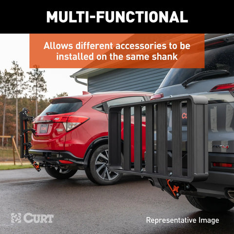 CURT 18412 ActiveLink Ultra Hitch-Mounted Bike Rack, 2 or 4 Bikes, Shank