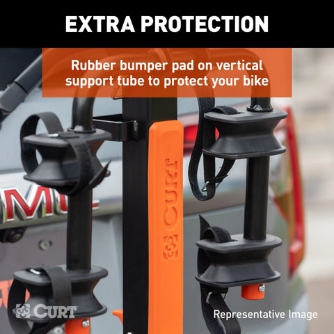 CURT 18412 ActiveLink Ultra Hitch-Mounted Bike Rack, 2 or 4 Bikes, Shank
