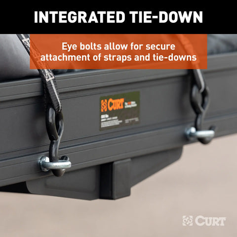 CURT 18415 ActiveLink 49 x 22 Aluminum Cargo Carrier, Fits 2 Receiver