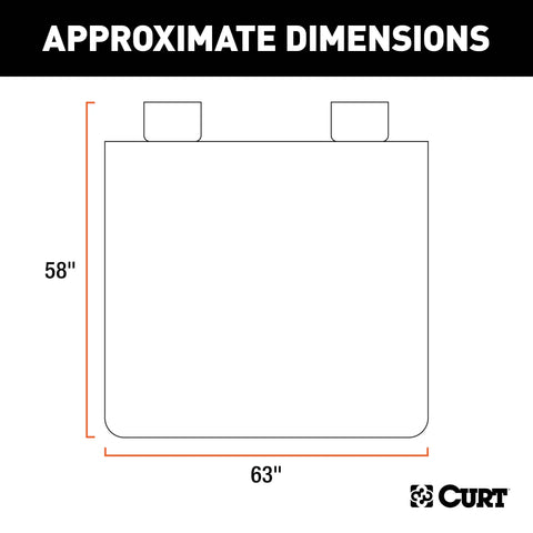 CURT 18520 Seat Defender 58 x 63 Removable Waterproof Grey XL Bench Truck Cover
