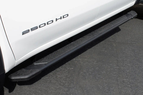 Raptor Series 1901-0052BT - 5 In Tread Step Slide Track Running Boards Black Textured Aluminum 19-24 Chevy Silverado/GMC Sierra 1500 20-24 Silverado/Sierra 2500/3500 HD Crew Cab