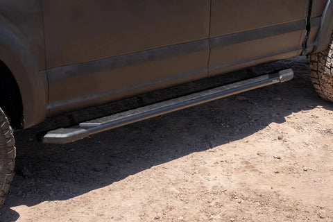 Raptor Series 1903-0366BT - 5 In Tread Step Slide Track Running Boards Black Textured Aluminum 15-23 Ford F-150 22-23 Lightning 17-23 F-250/F-350 Super Duty Crew Cab