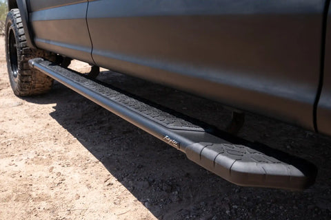 Raptor Series 1903-0366BT - 5 In Tread Step Slide Track Running Boards Black Textured Aluminum 15-23 Ford F-150 22-23 Lightning 17-23 F-250/F-350 Super Duty Crew Cab