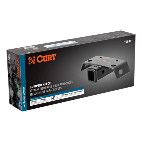 CURT 19030 Step Bumper Hitch Receiver, 2-Inch, 5,000 lbs.