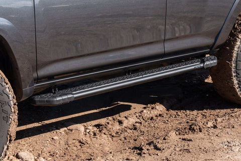 Raptor Series 1904-0144BT - 5 In Tread Step Slide Track Running Boards Black Textured Aluminum 10-23 Toyota 4Runner