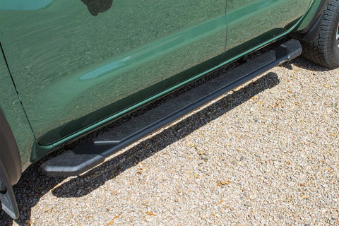 Raptor Series 1907-0589BT - 5 In Tread Step Slide Track Running Boards Black Textured Aluminum 05-24 Nissan Frontier Crew Cab