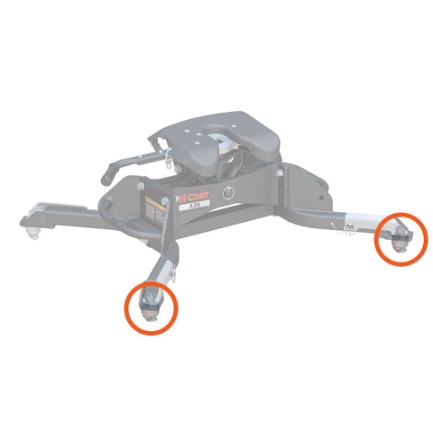 CURT 19203 Replacement 5th Wheel Puck System Anchors for Ram (Large, Fits 16021, 16022)