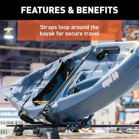 CURT 19235 Replacement 18320 Safety Straps for Kayak Holders - 2-Pack