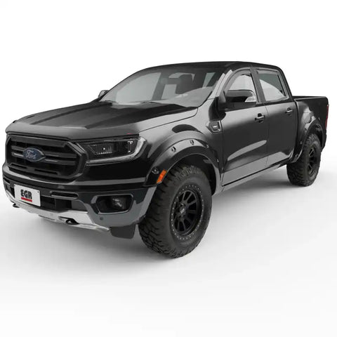 EGR 793554-G1 -19-22 Ford Ranger Painted To Code Shadow Traditional Bolt-On Look Fender Flares Black Set Of 4