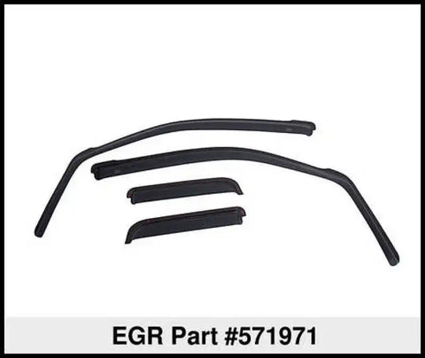 EGR 571971 in-channel window visors front/rear set dark smoke finish