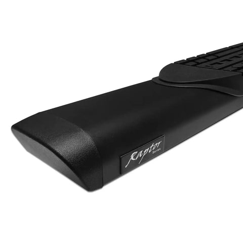 Raptor Series 2001-0342BT - 5 In Oval Style Slide Track Running Boards Black Textured Aluminum 15-24 Chevy Colorado/GMC Canyon Crew Cab