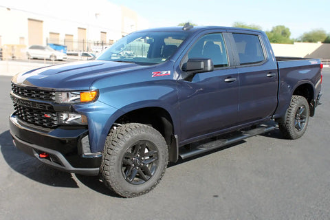 Raptor Series 2003-0343BT - 5 In Oval Style Slide Track Running Boards Black Textured Aluminum 99-16 Ford F-250/F-350 Super Duty SuperCab