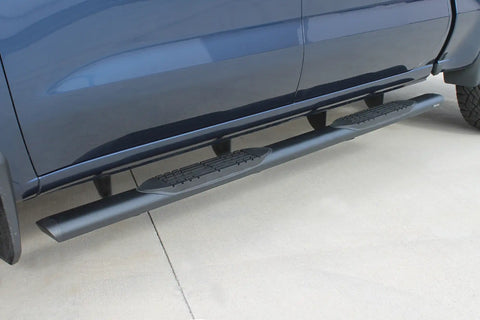 Raptor Series 2001-0052BT - 5 In Oval Style Slide Track Running Boards Black Textured Aluminum 19-24 Chevy Silverado/GMC Sierra 1500 20-24 Silverado/Sierra 2500/3500 HD Crew Cab