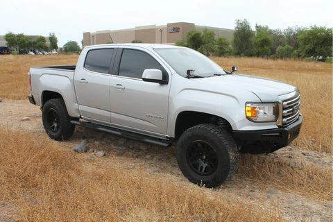 Raptor Series 2001-0342BT - 5 In Oval Style Slide Track Running Boards Black Textured Aluminum 15-24 Chevy Colorado/GMC Canyon Crew Cab