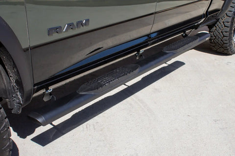 Raptor Series 2002-0062BT - 5 In Oval Style Slide Track Running Boards Black Textured Aluminum 09-18 Dodge Ram 1500 19-23 Classic 10-24 2500/3500 Crew Cab