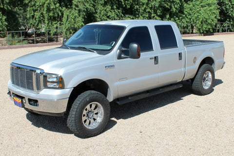 Raptor Series 2003-0344BT - 5 In Oval Style Slide Track Running Boards Black Textured Aluminum 99-16 Ford F-250/F-350 Super Duty Crew Cab