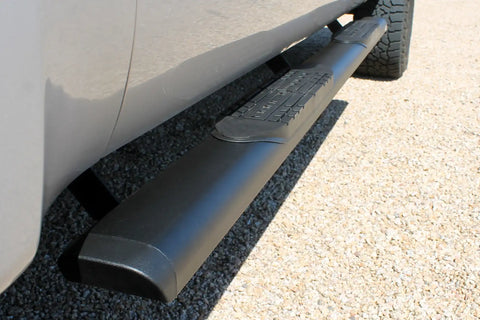 Raptor Series 2003-0344BT - 5 In Oval Style Slide Track Running Boards Black Textured Aluminum 99-16 Ford F-250/F-350 Super Duty Crew Cab