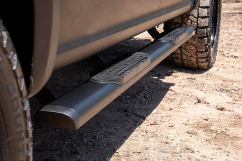 Raptor Series 2003-0366BT - 5 In Oval Style Slide Track Running Boards Black Textured Aluminum 15-23 Ford F-150 22-23 Lightning 17-23 F-250/F-350 Super Duty Crew Cab