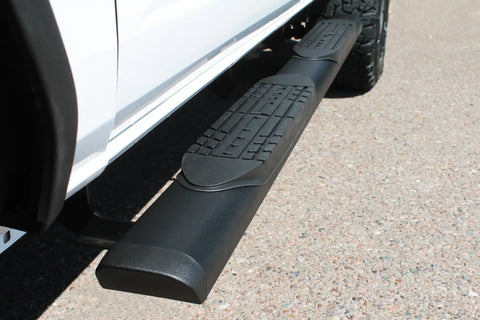 Raptor Series 2003-0388BT - 5 In Oval Style Slide Track Running Boards Black Textured Aluminum 21-24 Ford Bronco 4-Door