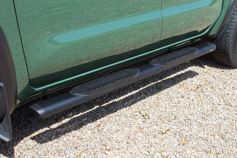 Raptor Series 2007-0589BT - 5 In Oval Style Slide Track Running Boards Black Textured Aluminum 05-24 Nissan Frontier Crew Cab