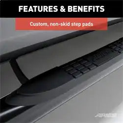 ARIES 201005 - 3 Round Black Steel Side Bars, Select Jeep Liberty