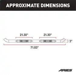 ARIES 201008-2 - 3 Round Polished Stainless Side Bars, Select Jeep Grand Cherokee