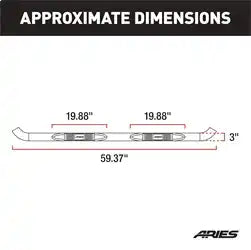 ARIES 203012 - 3 Round Black Steel Side Bars, Select Ford Explorer, Mazda Tribute