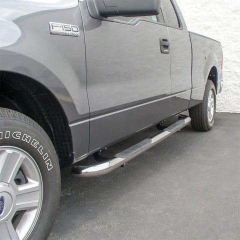 ARIES 203016-2 - 3 Round Polished Stainless Side Bars, Select Ford F-150