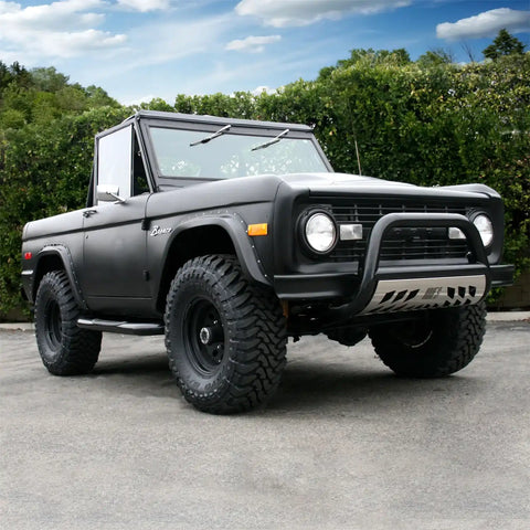 ARIES 203038 - 3 Round Black Steel Side Bars, Select Ford Bronco