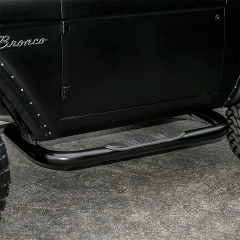ARIES 203038 - 3 Round Black Steel Side Bars, Select Ford Bronco