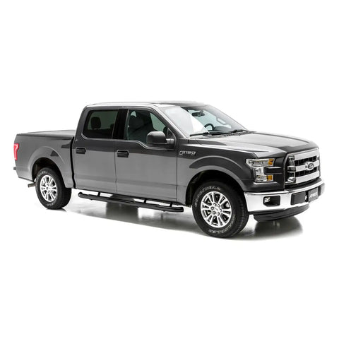 ARIES 203043 - 3 Round Black Steel Side Bars, Select Ford F-150, F-250, F-350 Super Duty