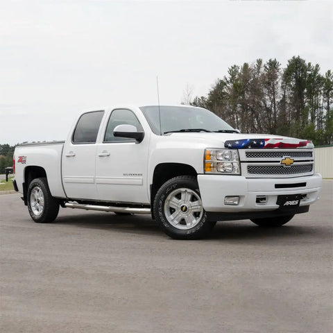 ARIES 204013-2 - 3 Round Polished Stainless Side Bars, Select Silverado, Sierra 1500, 2500, 3500